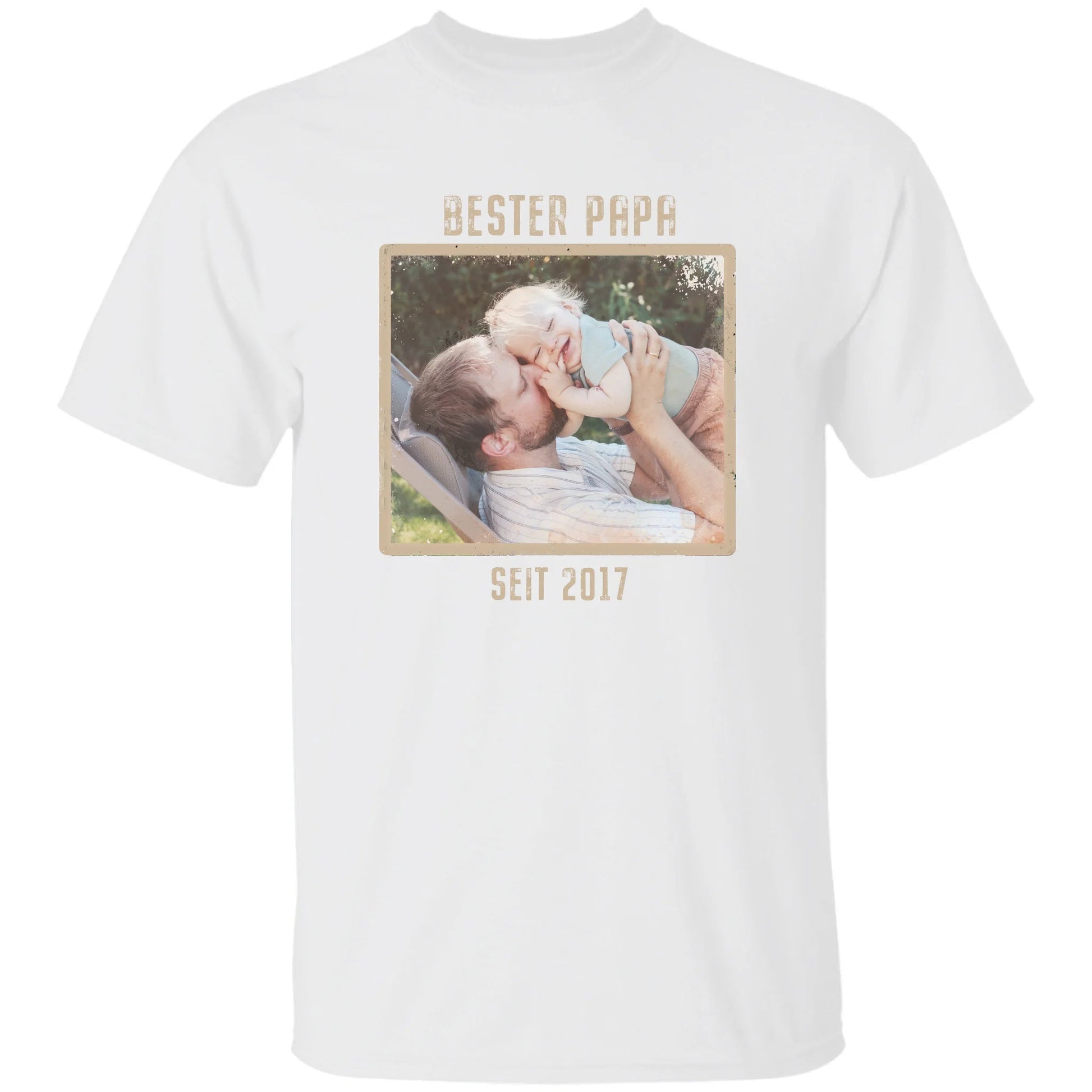 Personalisiertes T-Shirt - "Bester Papa Vintage" - LeinwandGlück