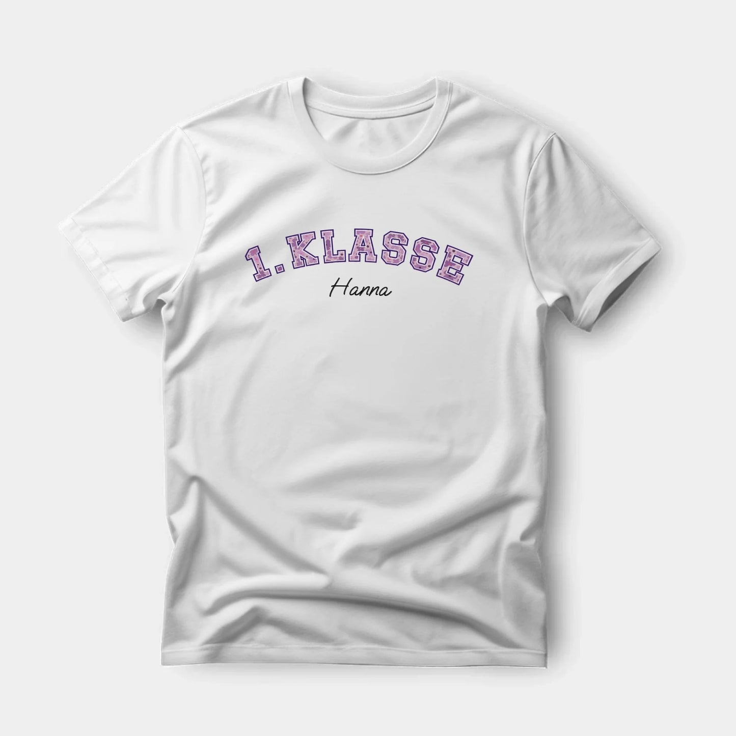 Personalisiertes T-Shirt Erste Klasse Blumen - LeinwandGlück