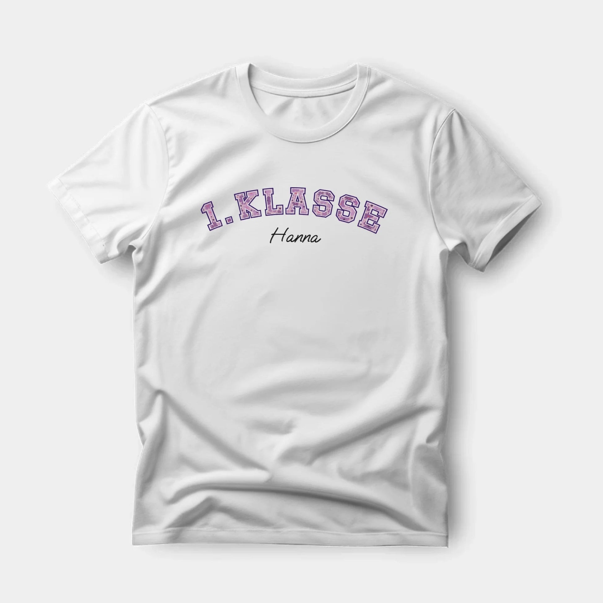 Personalisiertes T-Shirt Erste Klasse Blumen - LeinwandGlück