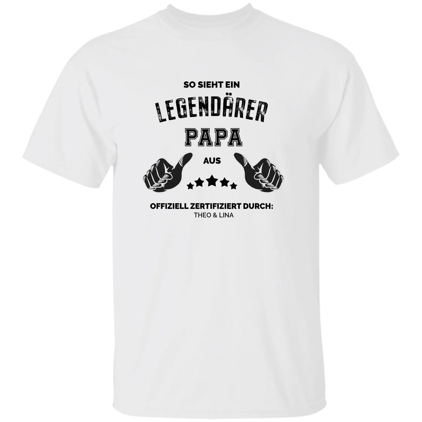 Personalisiertes T-Shirt - "Legendärer Papa" - LeinwandGlück