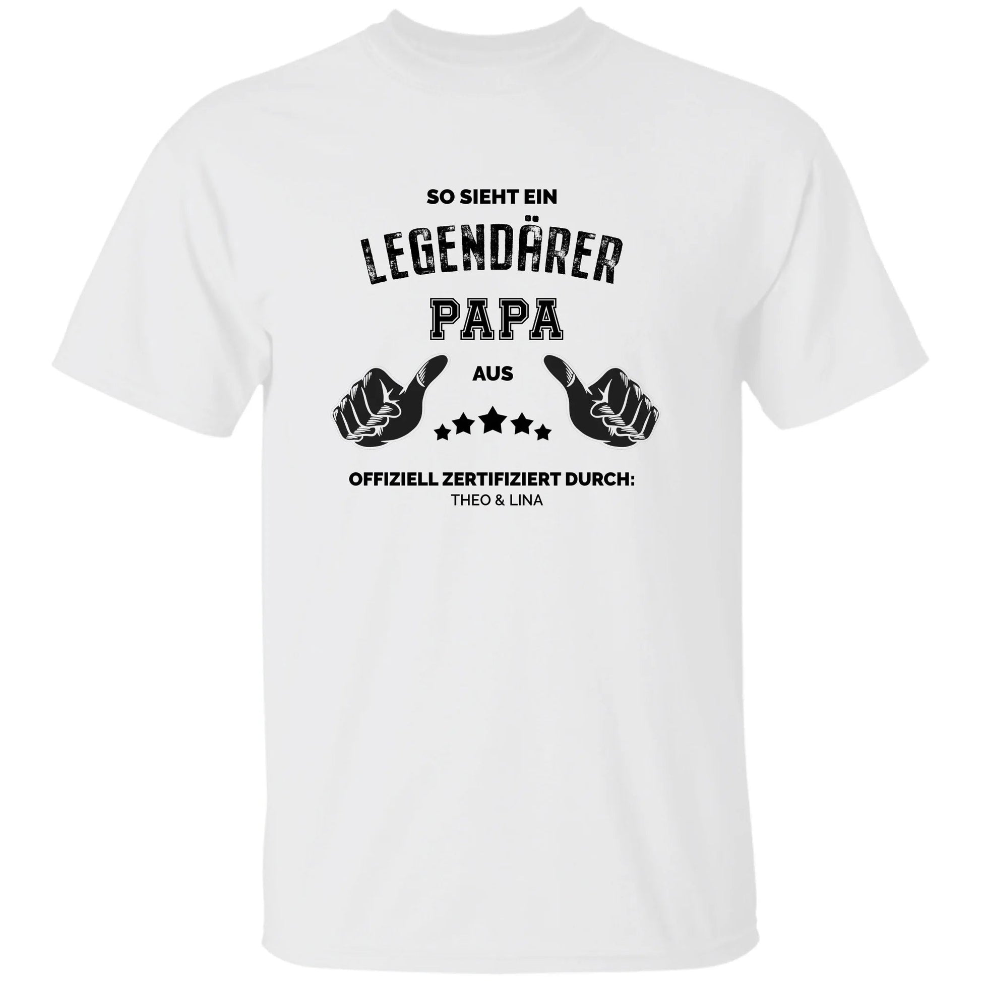 Personalisiertes T-Shirt - "Legendärer Papa" - LeinwandGlück