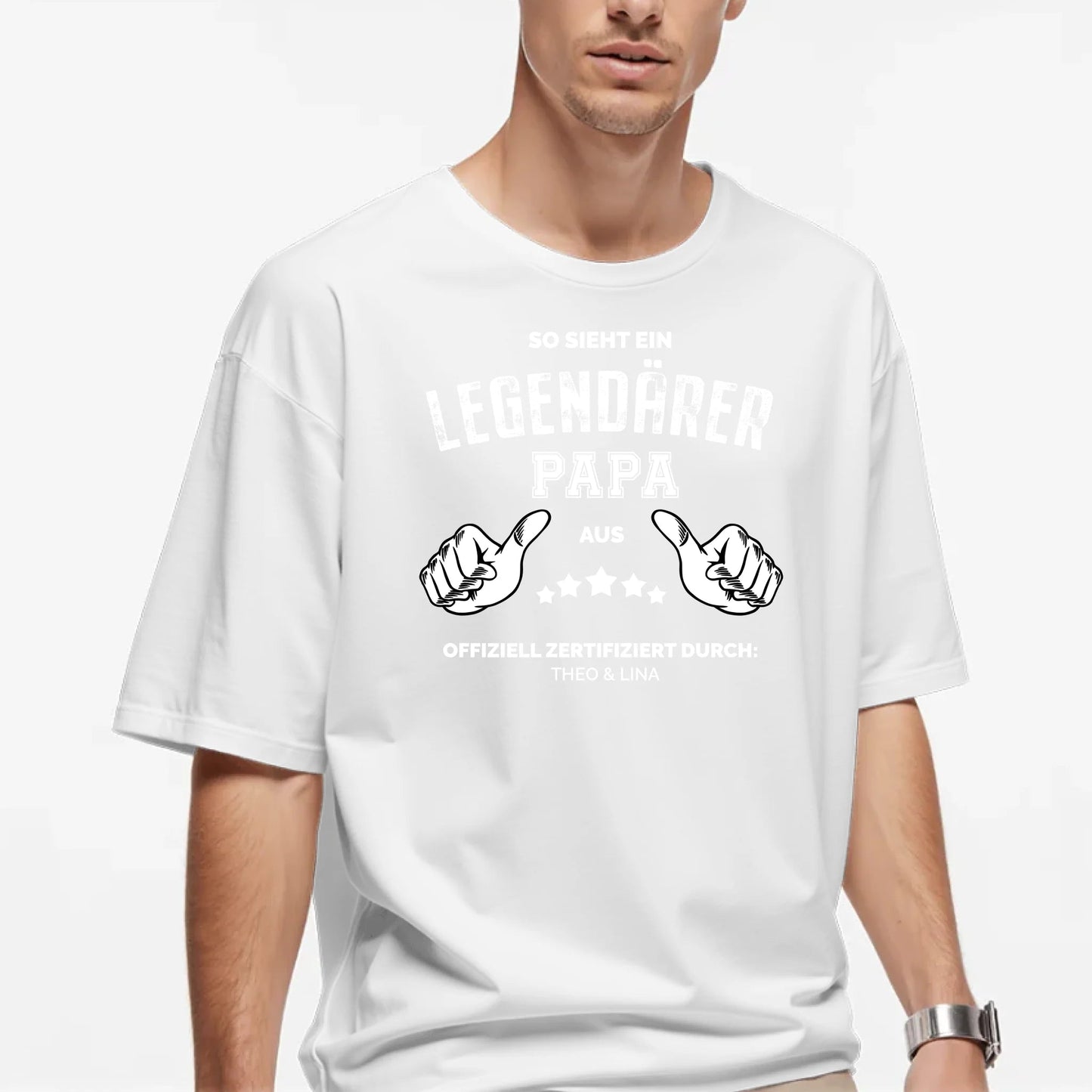 Personalisiertes T-Shirt - "Legendärer Papa" - LeinwandGlück