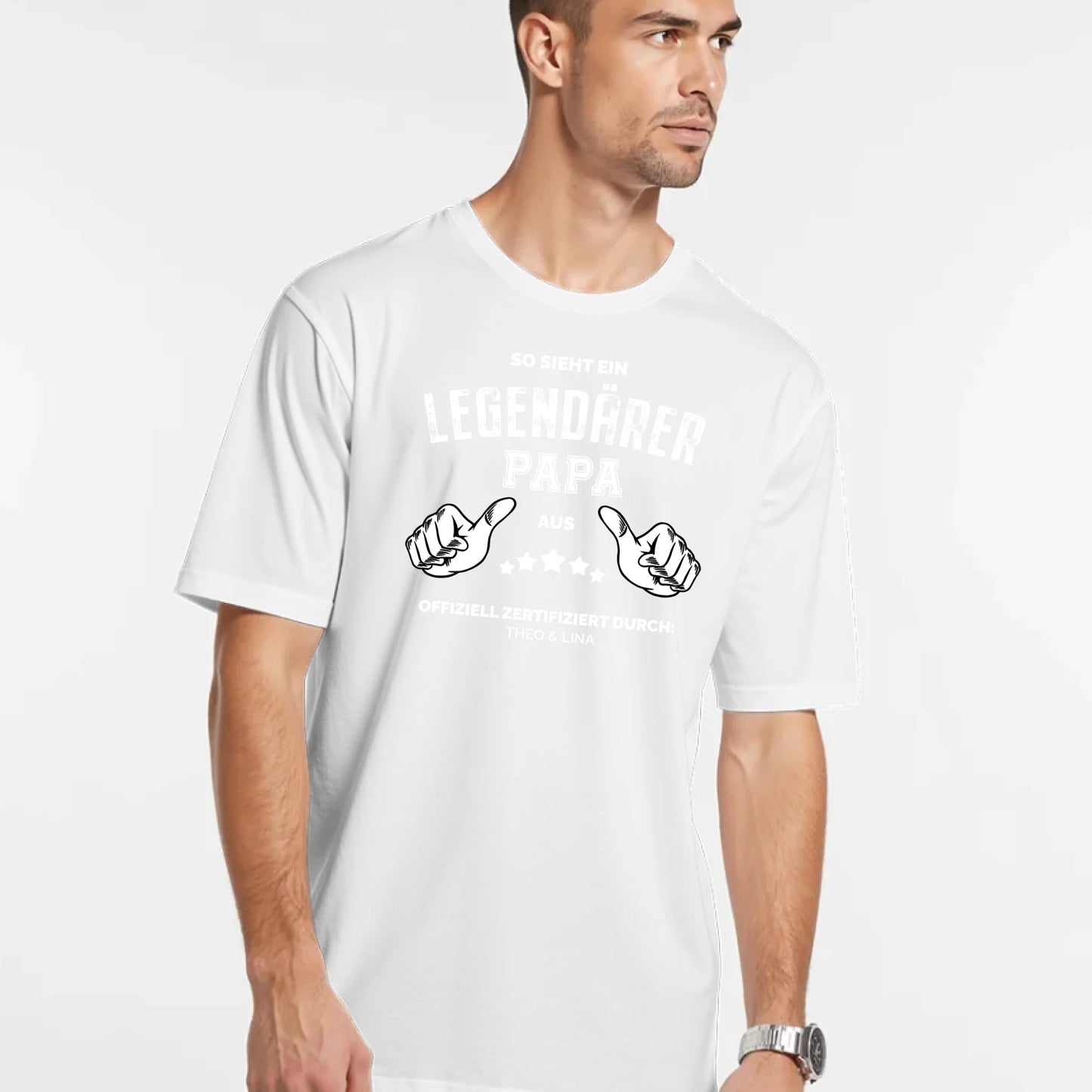 Personalisiertes T-Shirt - "Legendärer Papa" - LeinwandGlück