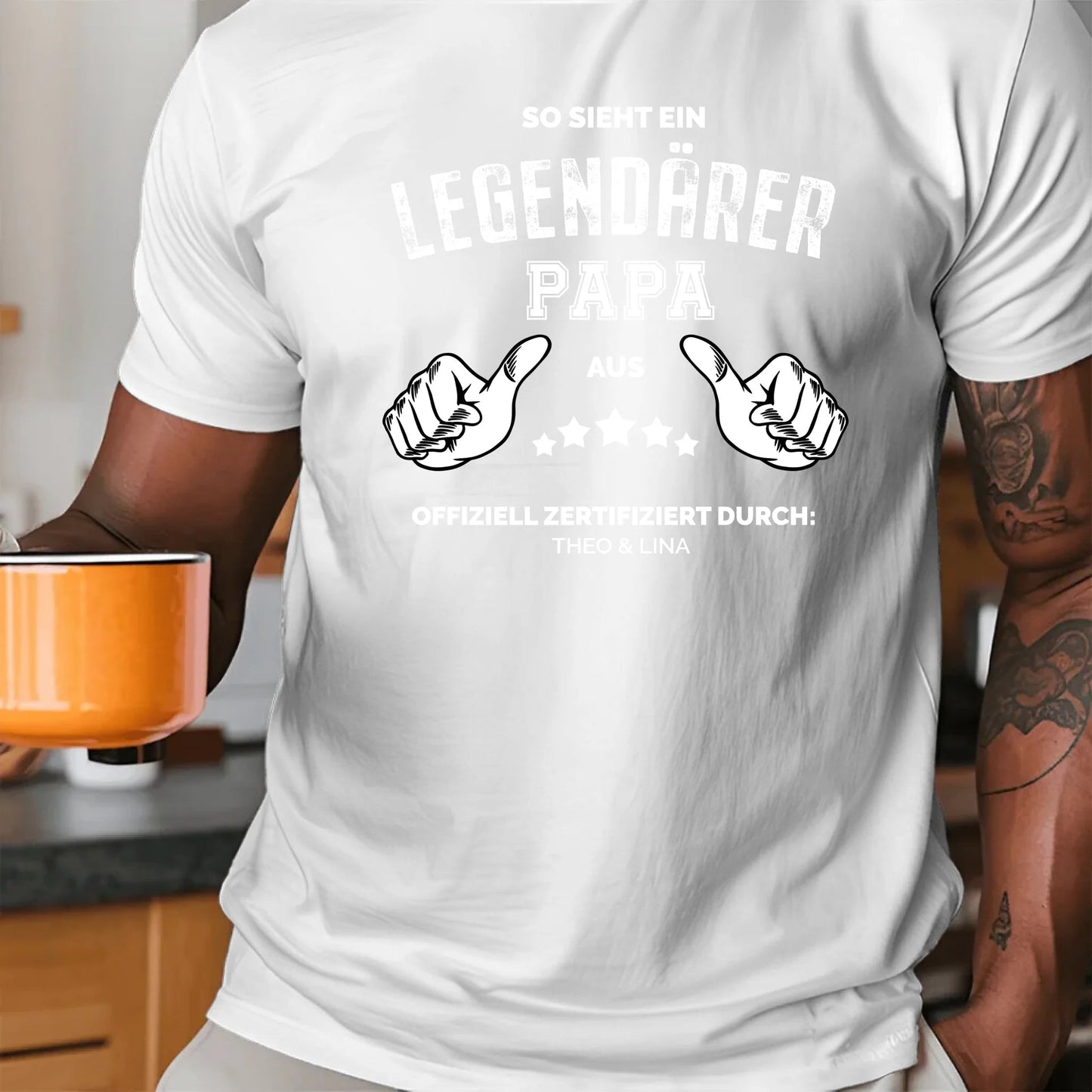 Personalisiertes T-Shirt - "Legendärer Papa" - LeinwandGlück