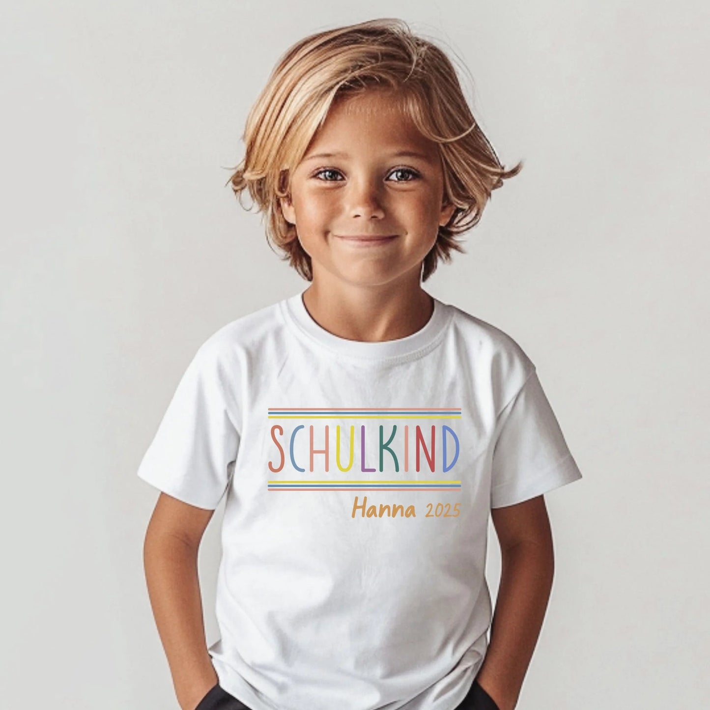 Personalisiertes T-Shirt Schulkind mit Namen - LeinwandGlück