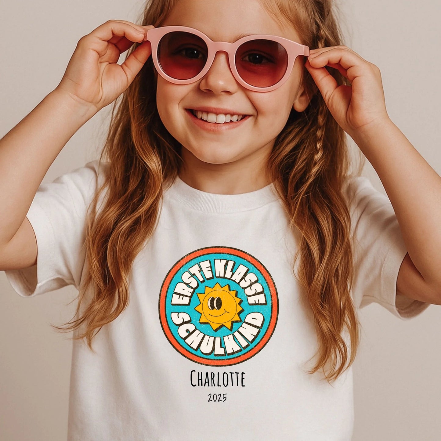 Personalisiertes T-Shirt Schulkind Retrolook - LeinwandGlück