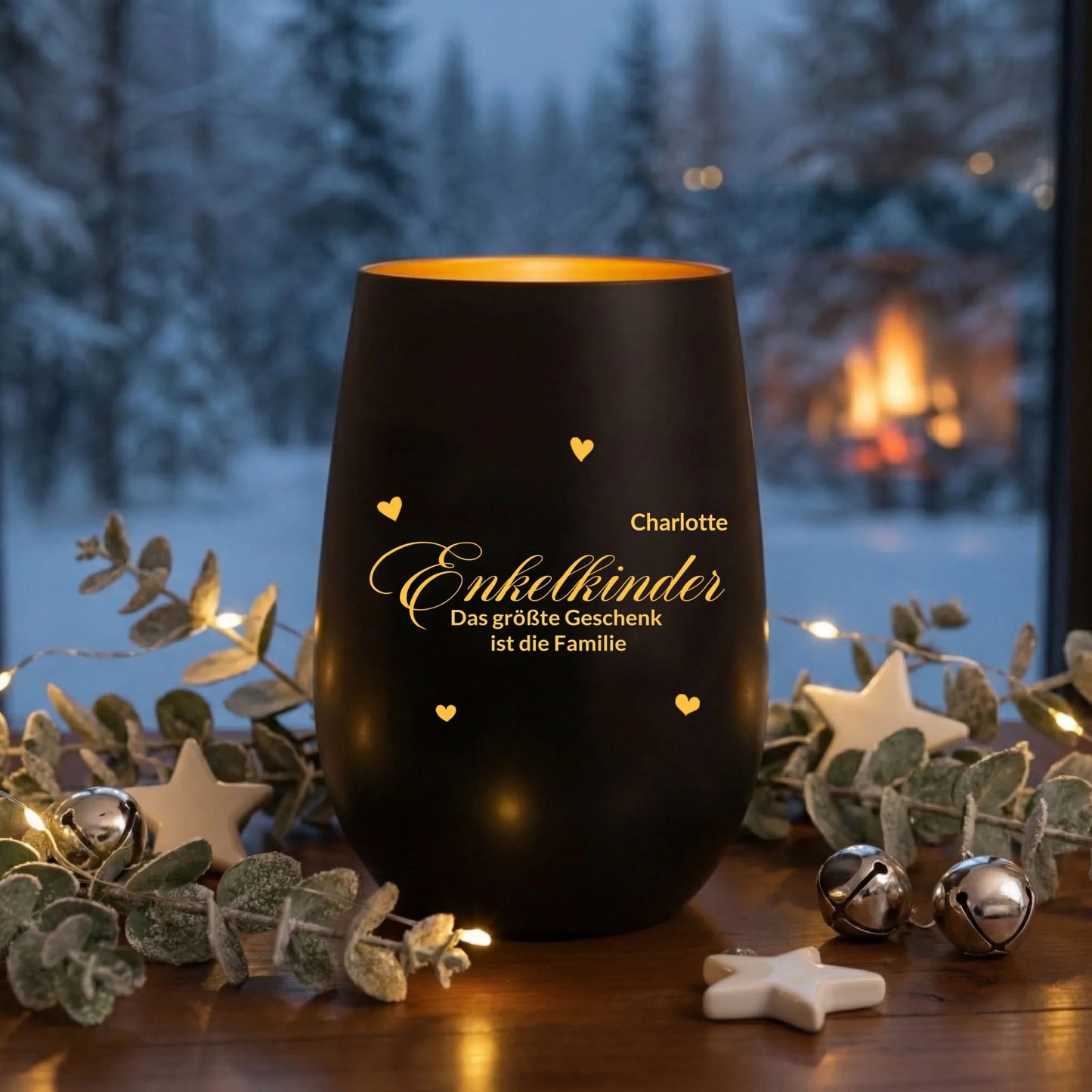 Personalisiertes Windlicht "Enkelkinder" - LeinwandGlück