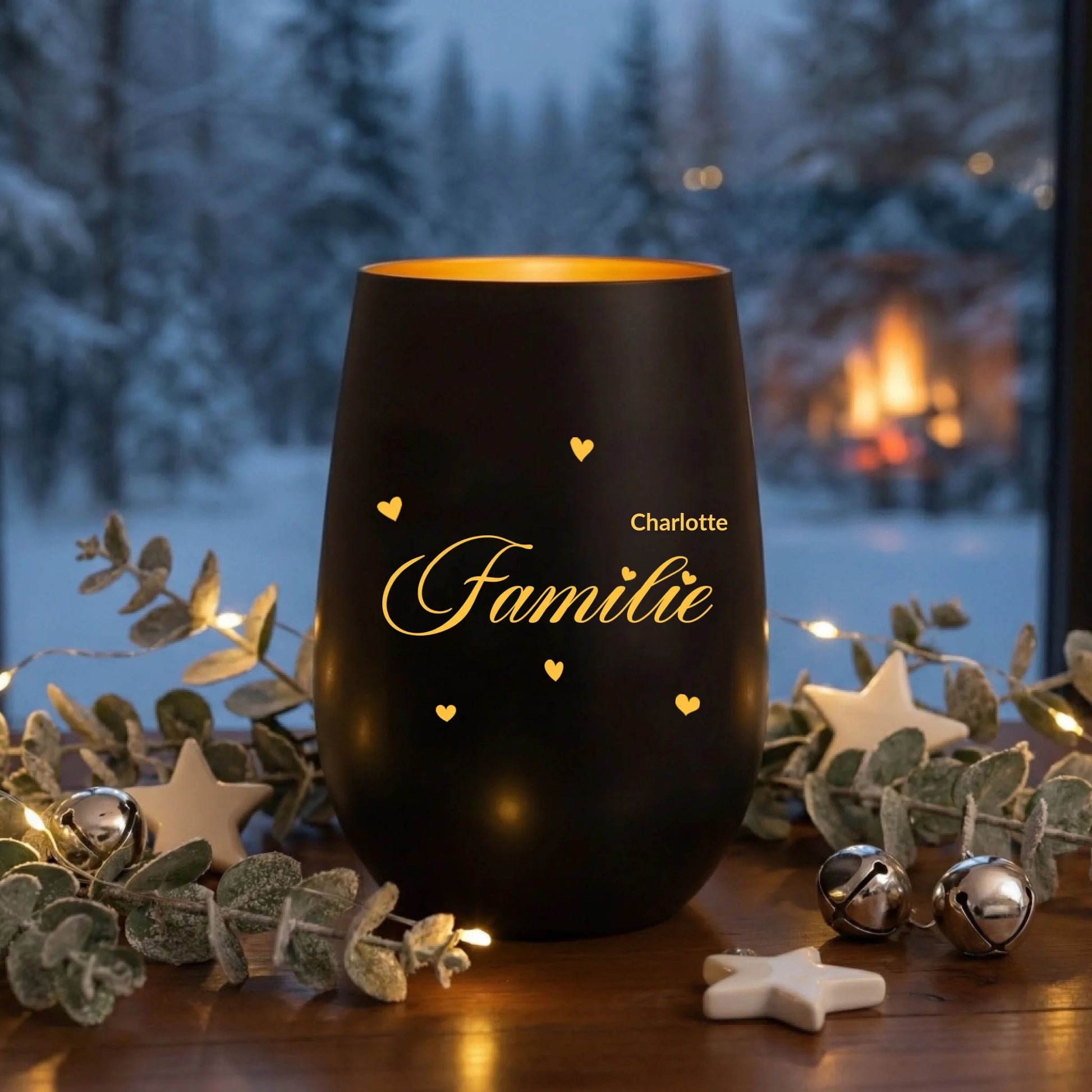 Personalisiertes Windlicht "Familie" - LeinwandGlück