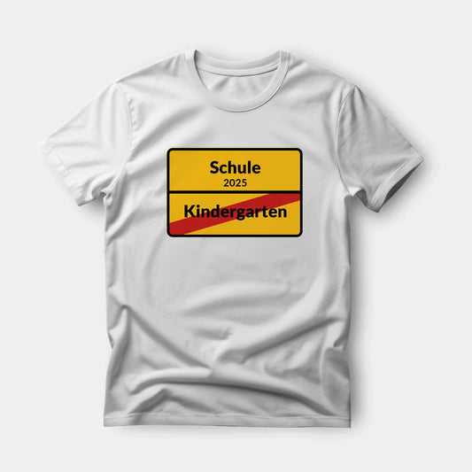 Schulkind T-Shirt Ortsschild - LeinwandGlück
